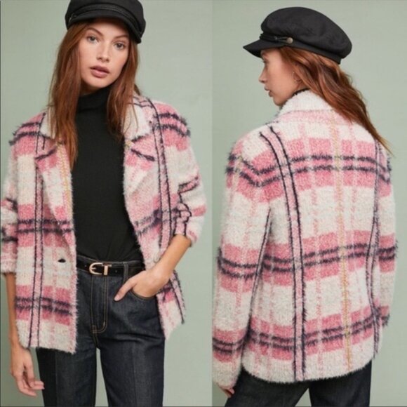 Maeve Jackets & Blazers - Anthropologie Maeve Aurelia Fuzzy Sweater Jacket Size S